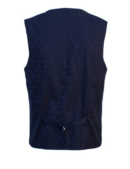 Black Checks Slim / Tailored Fit Double Breasted Vest – V2V2.2