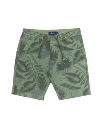 Green Leaf Printed Chino Shorts SA9.1
