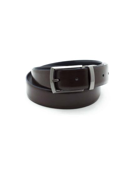 Navy / Dark Brown Reversible Leather Belt LBR10.8