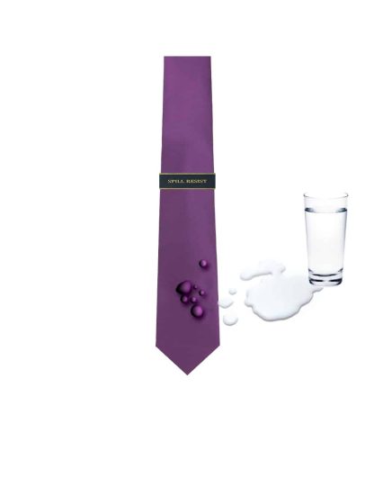 Solid Purple Spill Resist Woven Necktie NT10.13