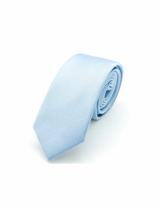 Solid Blue Bell Woven Necktie NT16.7