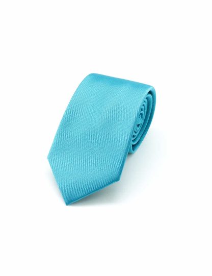 Solid Turquoise Woven Necktie NT23.4
