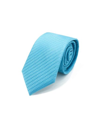 Cyan Blue Dobby Spill Resist Woven Necktie NT27.9