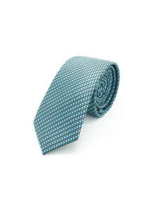 Turquoise Dobby Spill Resist Woven Necktie NT41.9