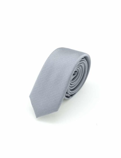 Solid Grey Woven Necktie NT98.8