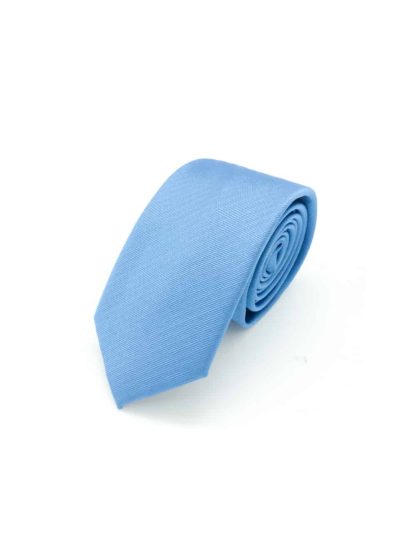 Solid Water Blue Woven Necktie NT99.8