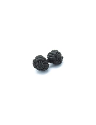 Solid Black Silk Knots - 0112-006