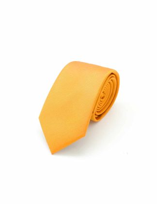 Solid Jaffa Orange Woven Necktie NT97.8
