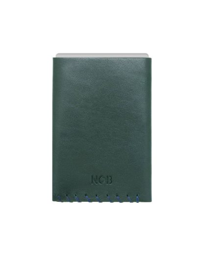 Dark Olive Green 100% Genuine Top Grain Leather Card & Money Holder SLG8.NOB1