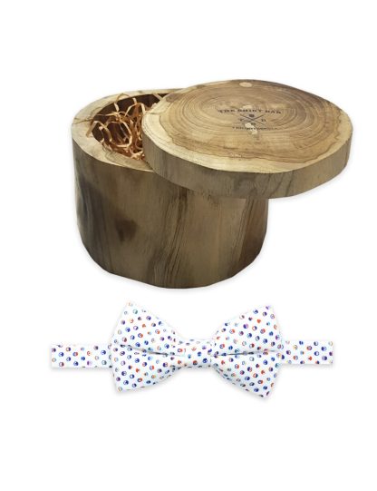 Rounded Print Woven Bowtie WBT2.9