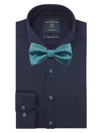 Turquoise Dobby Woven Bowtie WBT24.7