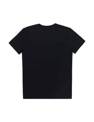 Slim Fit Black Premium Cotton Stretch Short Sleeves Crew Neck T-shirt TS1A2.1