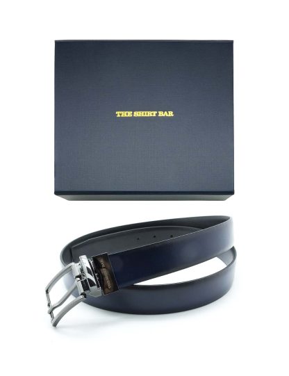Navy / Black Reversible Leather Belt LBR17.5