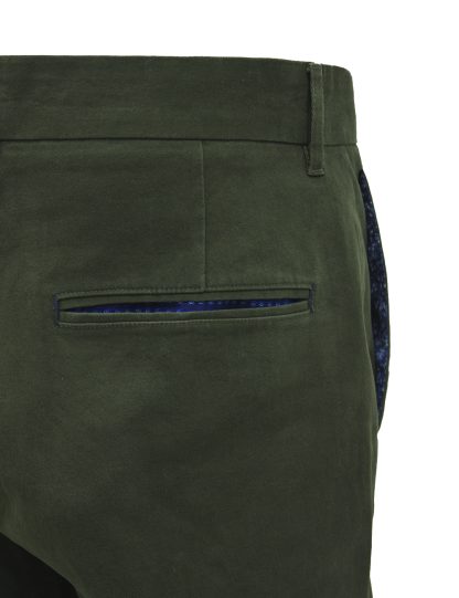 Slim Fit Olive Green Casual Pants - CPSFA2.2