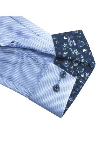 Blue Weave Spill Resist Long Sleeve Shirt - TF1C3.18