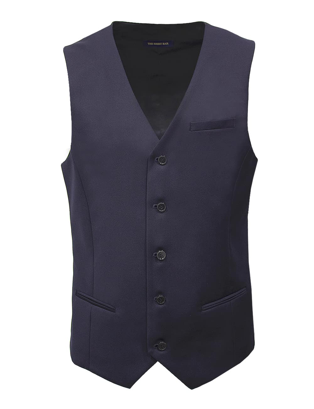 Black Twill Slim / Tailored Fit Single Breasted Vest - V1V2.4 - The ...