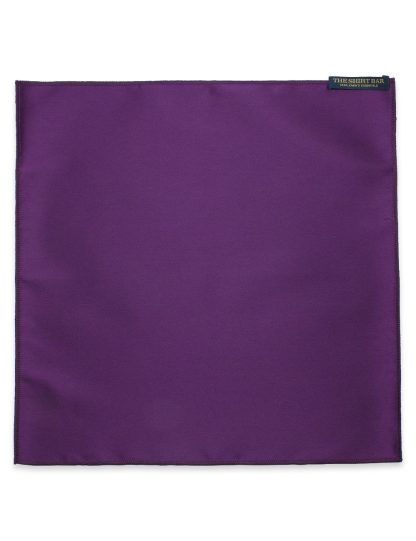 Solid Purple Grape Woven Pocket Square PSQ25.9