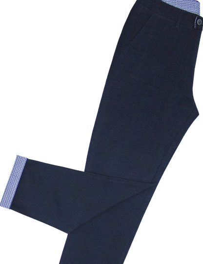 Slim Fit Navy Casual Pants - CPSFA5.2