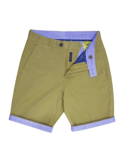 Khaki Stretch Cotton Shorts - CSA2.3