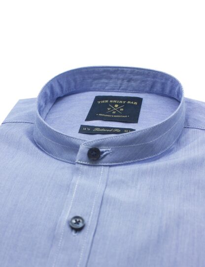 Navy and White Hairline Stripes Shirt - TF11G6.19
