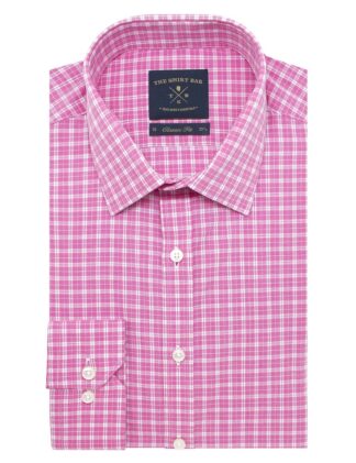 Pink Checks Modern / Classic Fit Long Sleeve Shirt – CF2A11.19