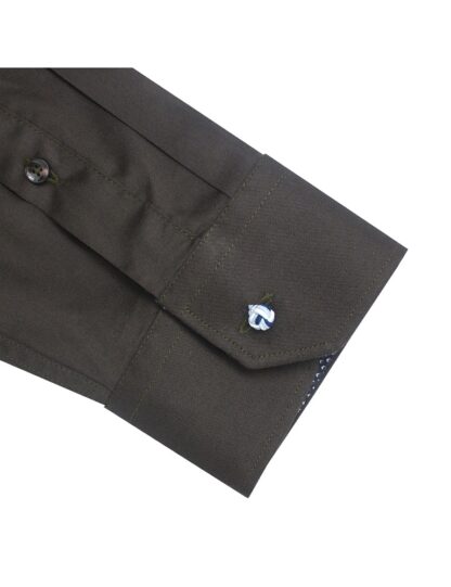 Solid Brown Long Sleeve Shirt - CF2A9.19