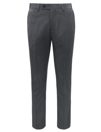 Slim / Tailored Fit Grey Jetsetter Flexi Waist Smart Pocket Dress Pants – DPT1E8.5