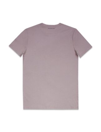 Smoky Pink Tencel Crew Neck Slim Fit T-Shirt - TS1A21T.4