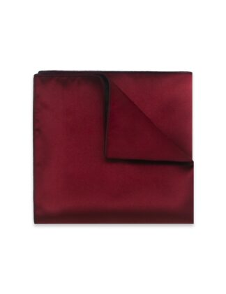 Solid Red Woven Pocket Square - PSQ7.NOS