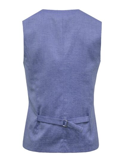 Light Blue Slim / Tailored Fit Single Breasted Vest – V1V5.5