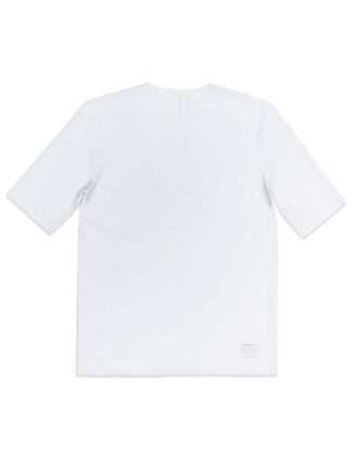 Front Side White Premium Cotton Stretch Raw Edge HS T-Shirt TS2C2.3