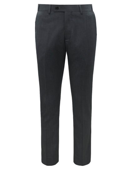Slim / Tailored Fit Charcoal Jetsetter Flexi Waist Smart Pocket Dress Pants - DPT1E9.5