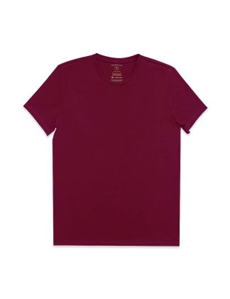 Red Premium Cotton Stretch Crew Neck Slim Fit T-Shirt - TS1A13.4