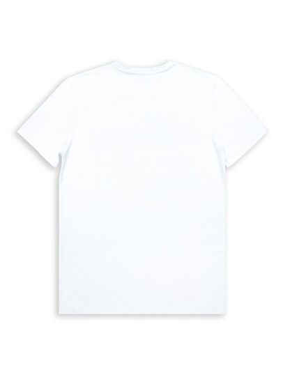 Back View - Home White Crew Neck T-shirt with pocket - TS4A2.4