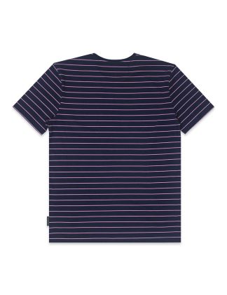 Navy With Pink Stripe Short Sleeve T-shirt - TS2A6.5