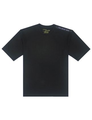 Black Tencel Gender-Neutral Shoulder Logo T-shirt