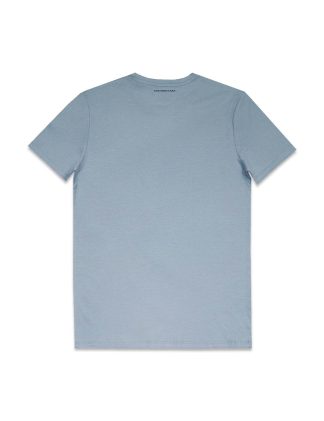 Dream Blue Tencel Crew Neck Slim Fit T-Shirt