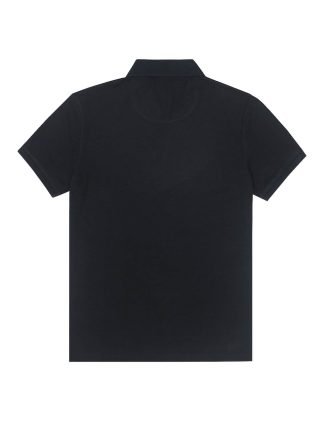 Jet Black Tencel Short Sleeve Slim Fit Polo T-Shirt - PTS1A5T.NOS