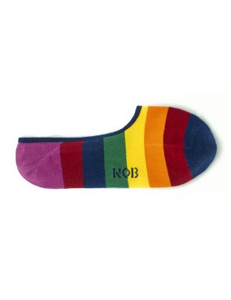 Multi Colour Stripes No Show Antimicrobial Socks - SOC10B.NOB2