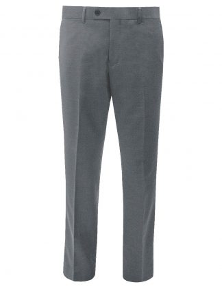 Grey Twill Single Breasted Slim / Tailored Fit Suit Pants - SP3.5-SS3.5
