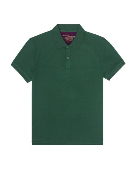The Shirt Bar Front View Slim Fit Hunter Green Tencel Short Sleeve Polo T-Shirt PTS1A4T.1