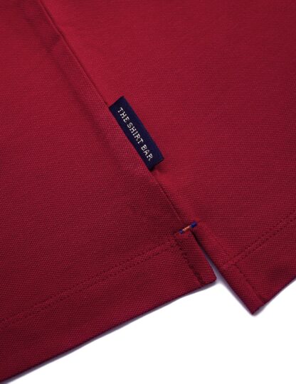 The Shirt Bar Slim Fit Red Tencel Short Sleeve Polo T-Shirt PTS1A2T.1