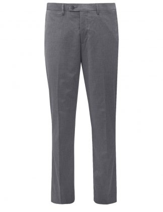 Grey Pinstripes Jetsetter Flexi Waist Slim / Tailored Fit Dress Pants - DPT1B19.6