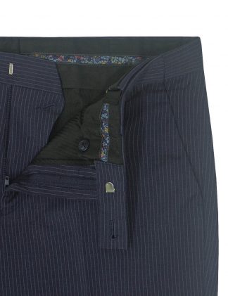 Navy Pinstripes Jetsetter Flexi Waist  Slim / Tailored Fit Dress Pants - DPT1B20.6