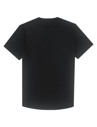 Black Pima Cotton Short Sleeve Henley T-shirt