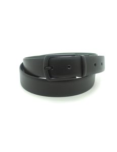 Black / Green Reversible Leather Belt