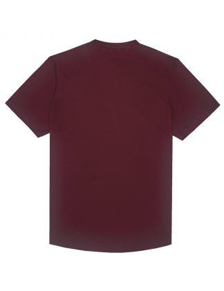Maroon Pima Cotton Short Sleeve Henley T-shirt
