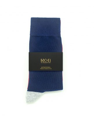Navy & Red Solo Side Crew Antimicrobial Socks - SOC6A.NOB2