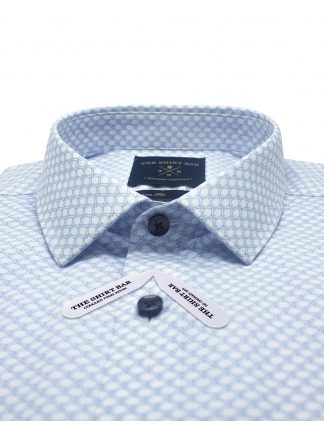 Blue Fish Print Custom / Relaxed Fit Short Sleeve Shirt - RF9SF8.28