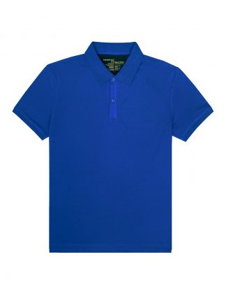 Imperial Blue Tencel Short Sleeve Slim Fit Polo T-shirt - PTS1A3T.3